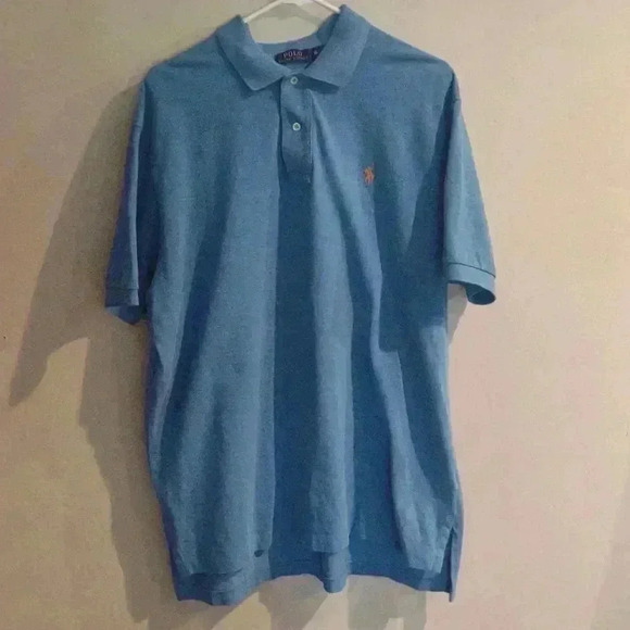Men's short sleeve Polo Ralph Lauren light blue size Xlarge - Picture 1 of 4
